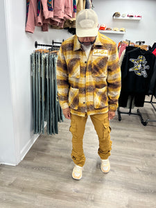 Smoke Rise Stack Cargo Denim JP24538 Wheat