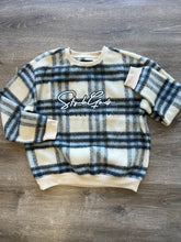 StyleGods Plaid Signature Crew - Off White\Baby Blue\Navy