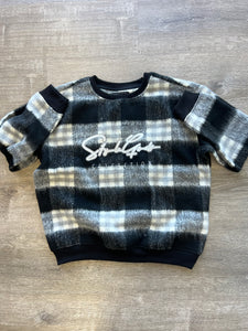 StyleGods Plaid Signature Crew - White\Black\Grey