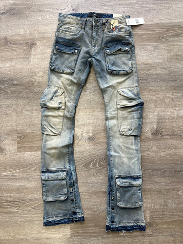 Jordan Craig - JTF1277 STACKED Cargo Denim -Iced Lager