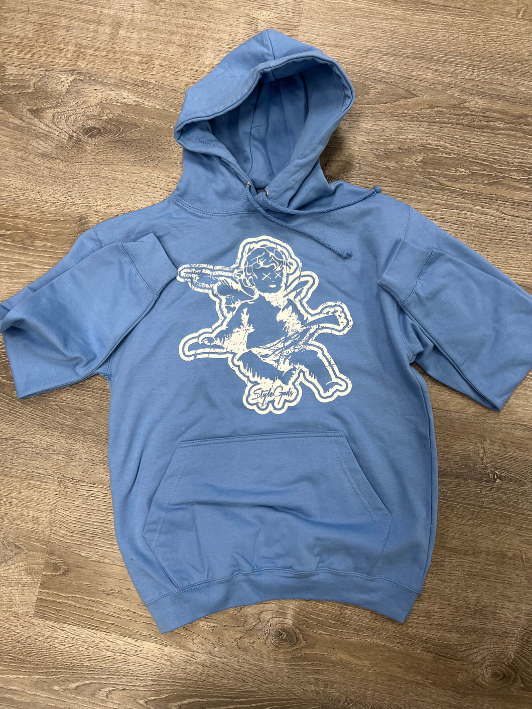 StyleGods Angel Hoodie - Columbia Blue\White