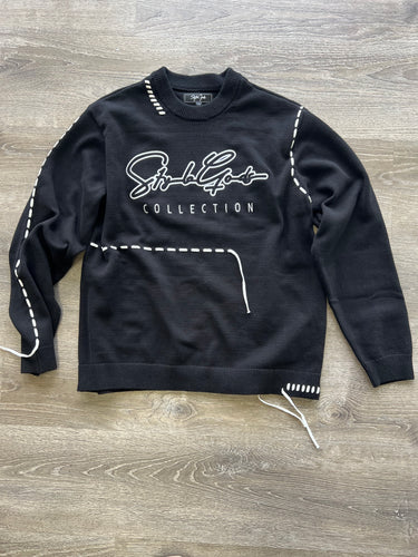 StyleGods Signature String Sweater - Black\White