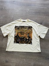 StyleGods Over sized Crop Tee Art Gallery - Tan\Multi