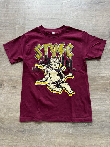 StyleGods Rock n Roll T-Shirt - Maroon