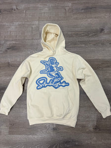 StyleGods Angel Hoodie - Tan\Denim Blue