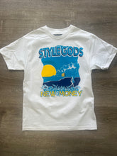 StyleGods New Money T Shirt - White\Blue\Gold