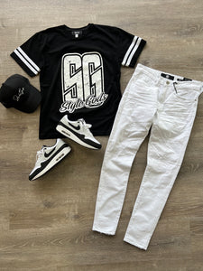 StyleGods Jersey T-Shirt - Black\White